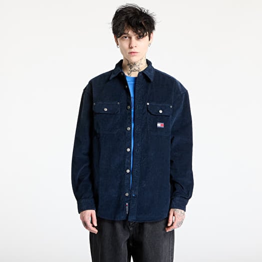 Camicia Tommy Jeans Relaxed Cord Shirt Dark Night Navy