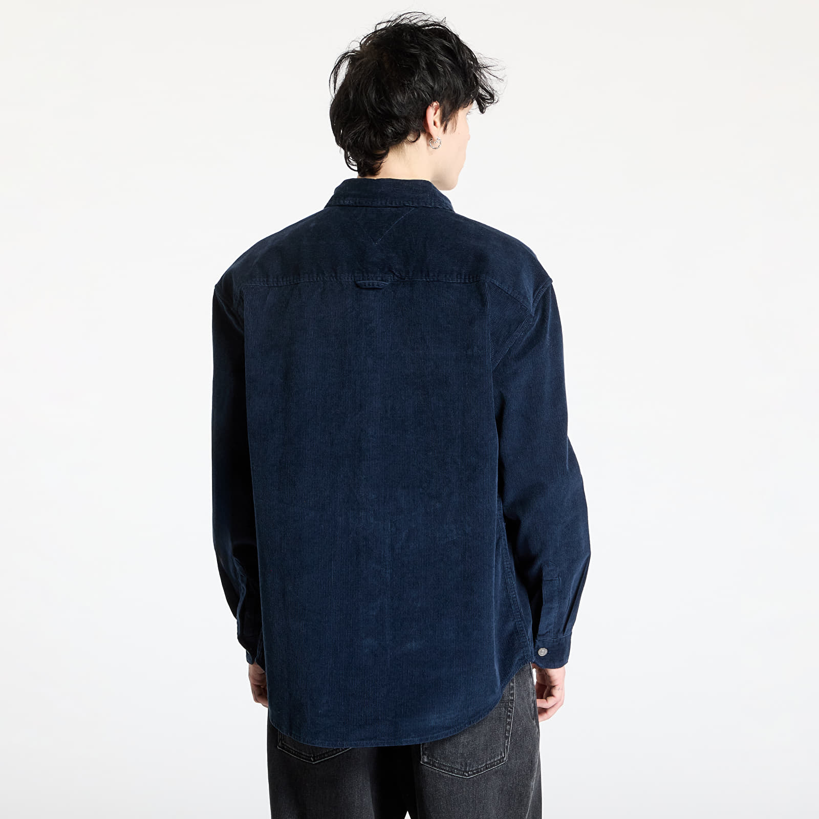 Moške srajce Tommy Jeans Relaxed Cord Shirt Dark Night Navy