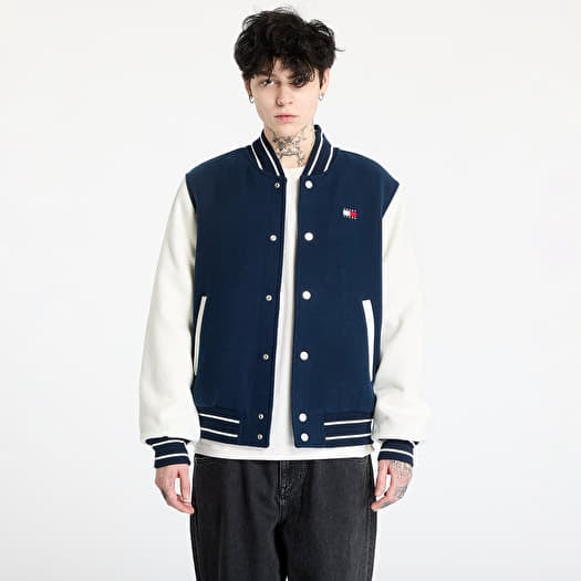 Tommy Jeans Wool Blend Varsity Jacket Blue