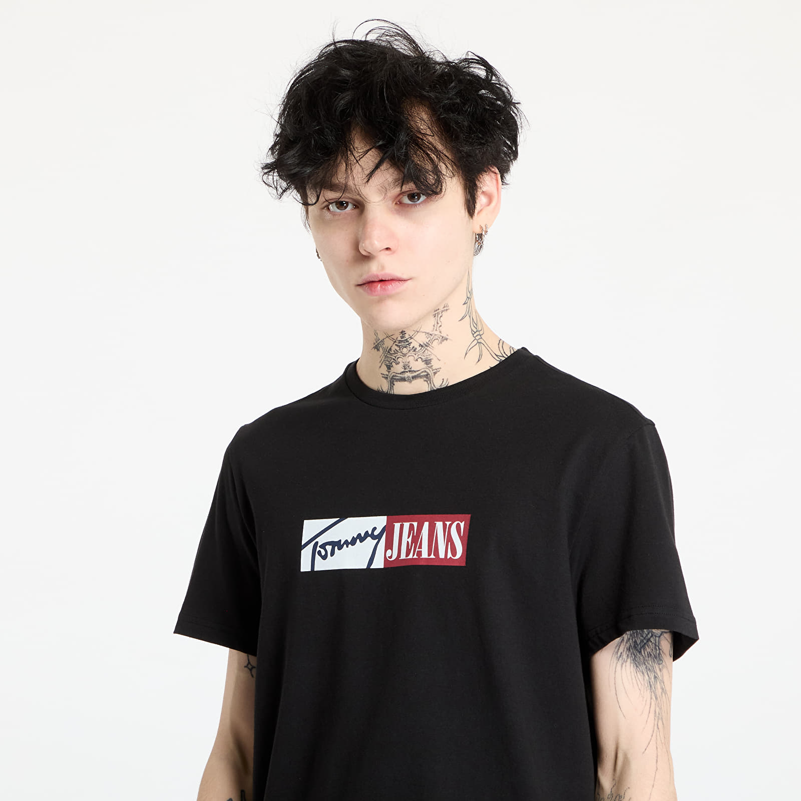 Moške majice Tommy Jeans Slim Entry Graphic Tee Black