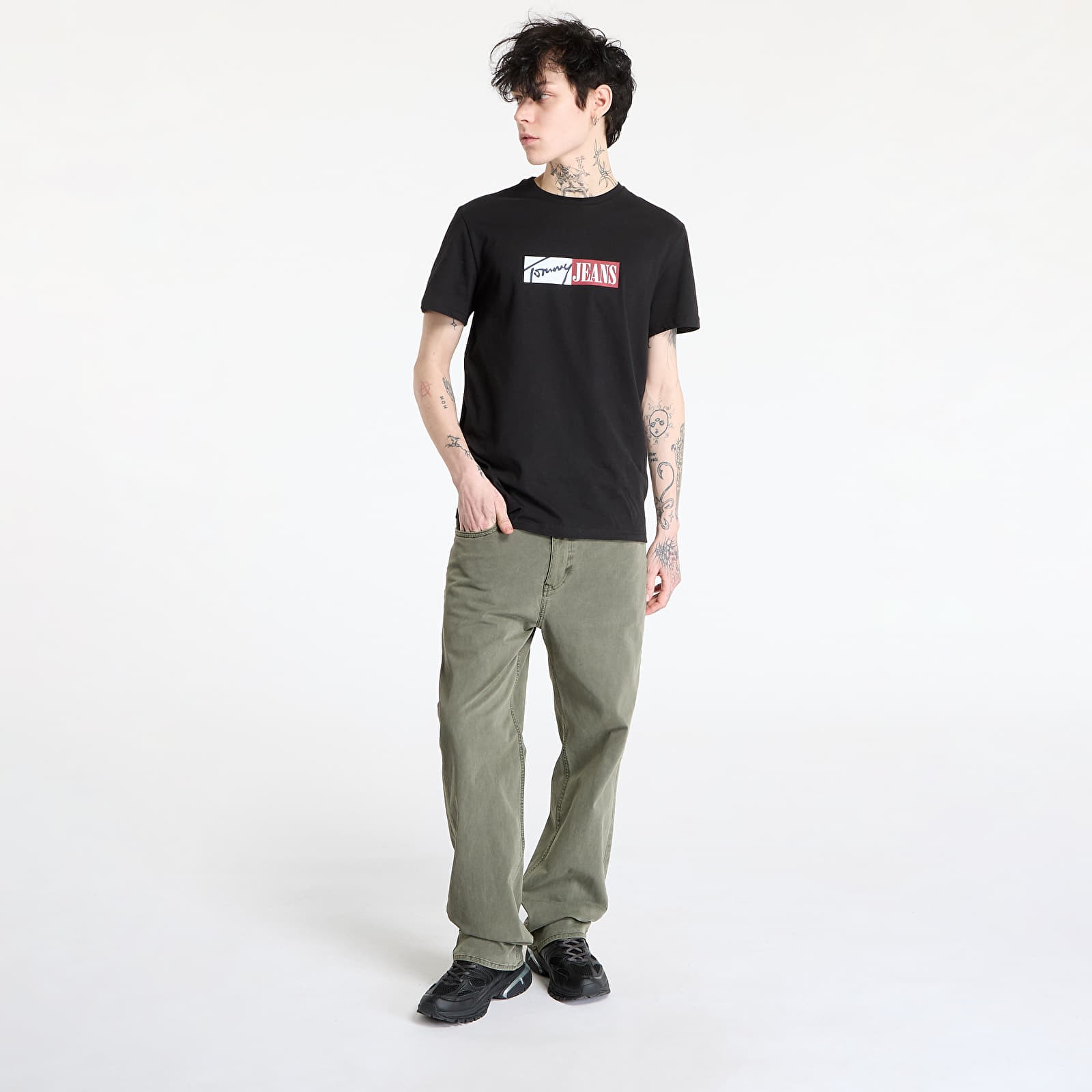 Vaqueros para hombre Tommy Jeans Otis 5 Pocket Twill Pants Fatigue Green
