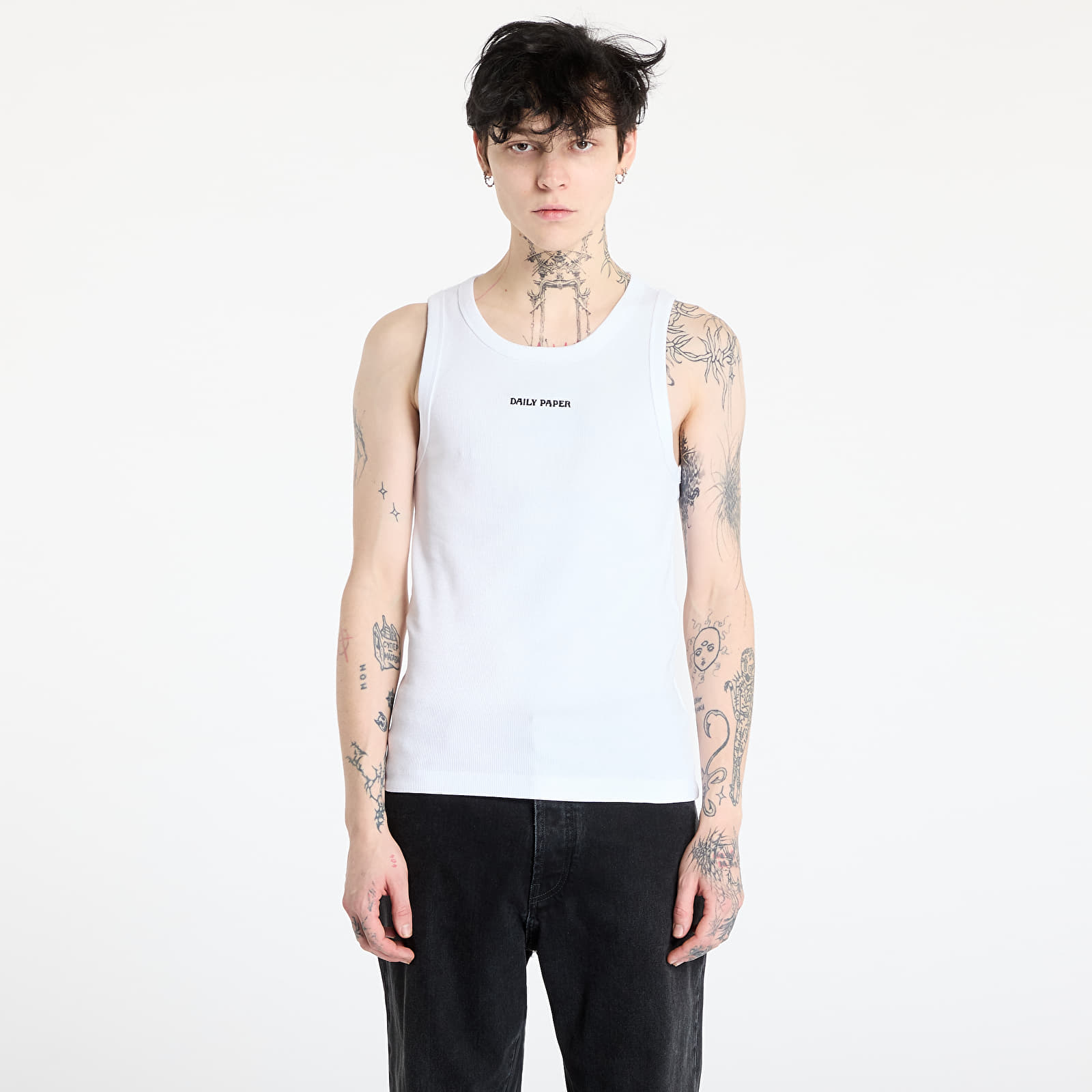 Men's tank tops Daily Paper Dias Rib Tank Top White