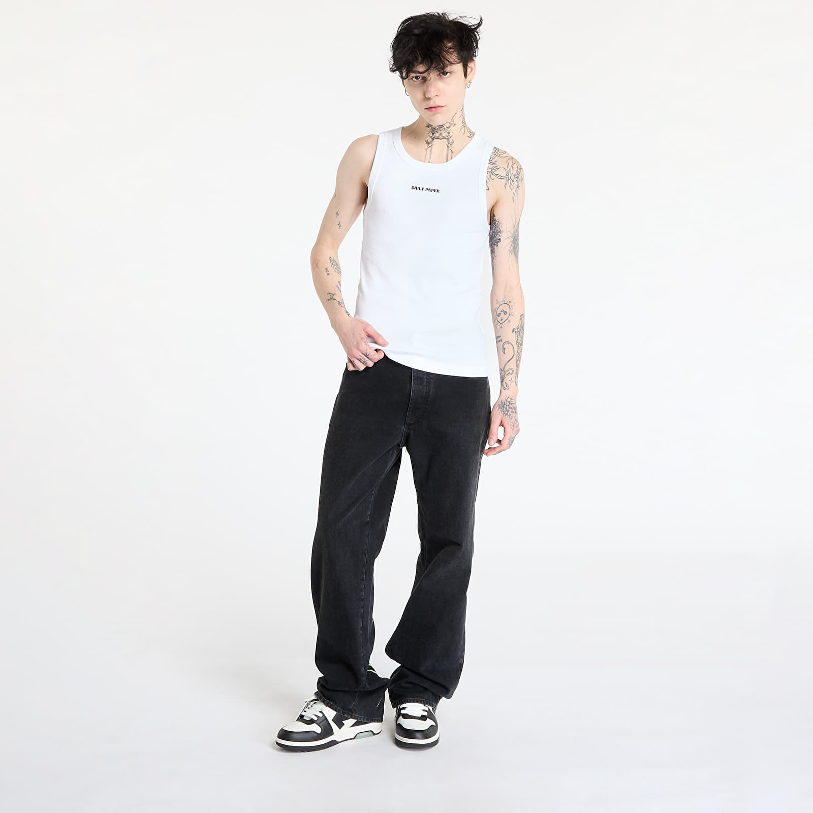 Men's tank tops Daily Paper Dias Rib Tank Top White