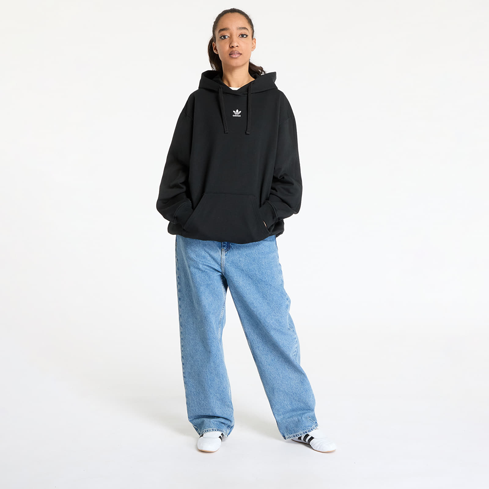 Sudaderas de mujer adidas Essentials Loose French Terry Hoodie Black