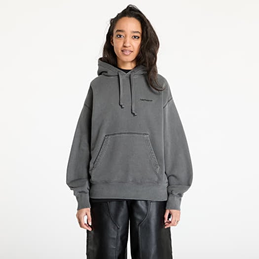 Sweatshirt Carhartt WIP W' Hooded Lumo Sweat Black Garment Dyed