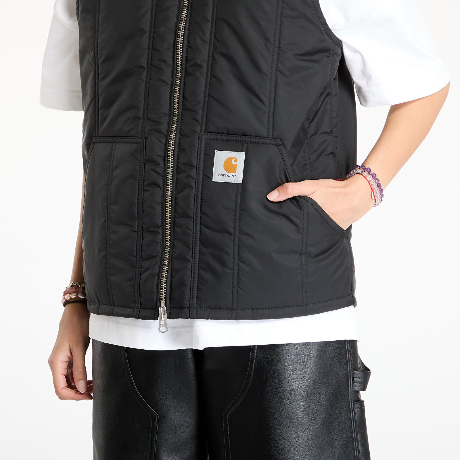 Meeste vestid Carhartt WIP Lachlan Vest Liner UNISEX Black