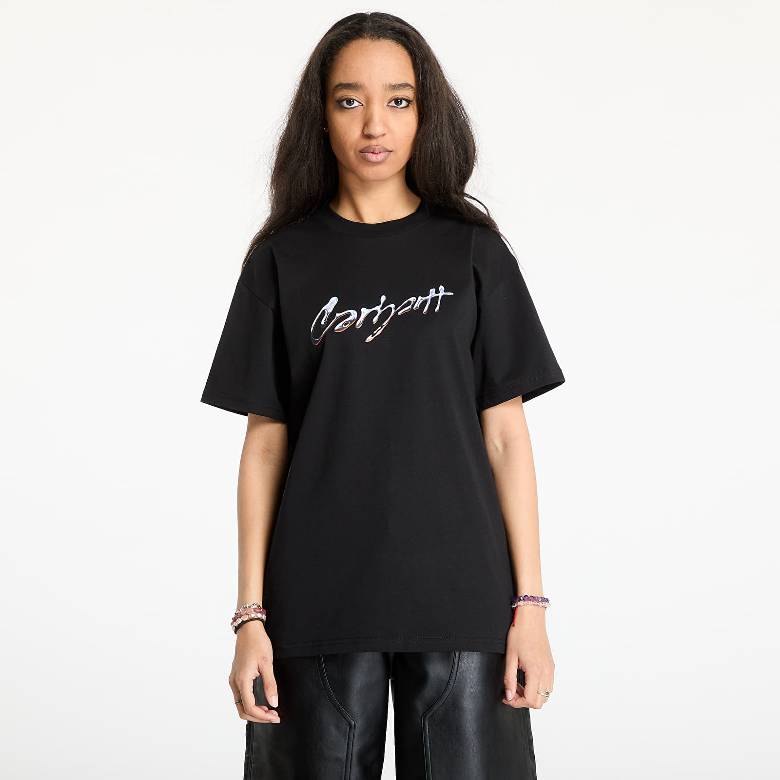 Camisetas hombre Carhartt WIP S/S Drip Script T-Shirt UNISEX Black