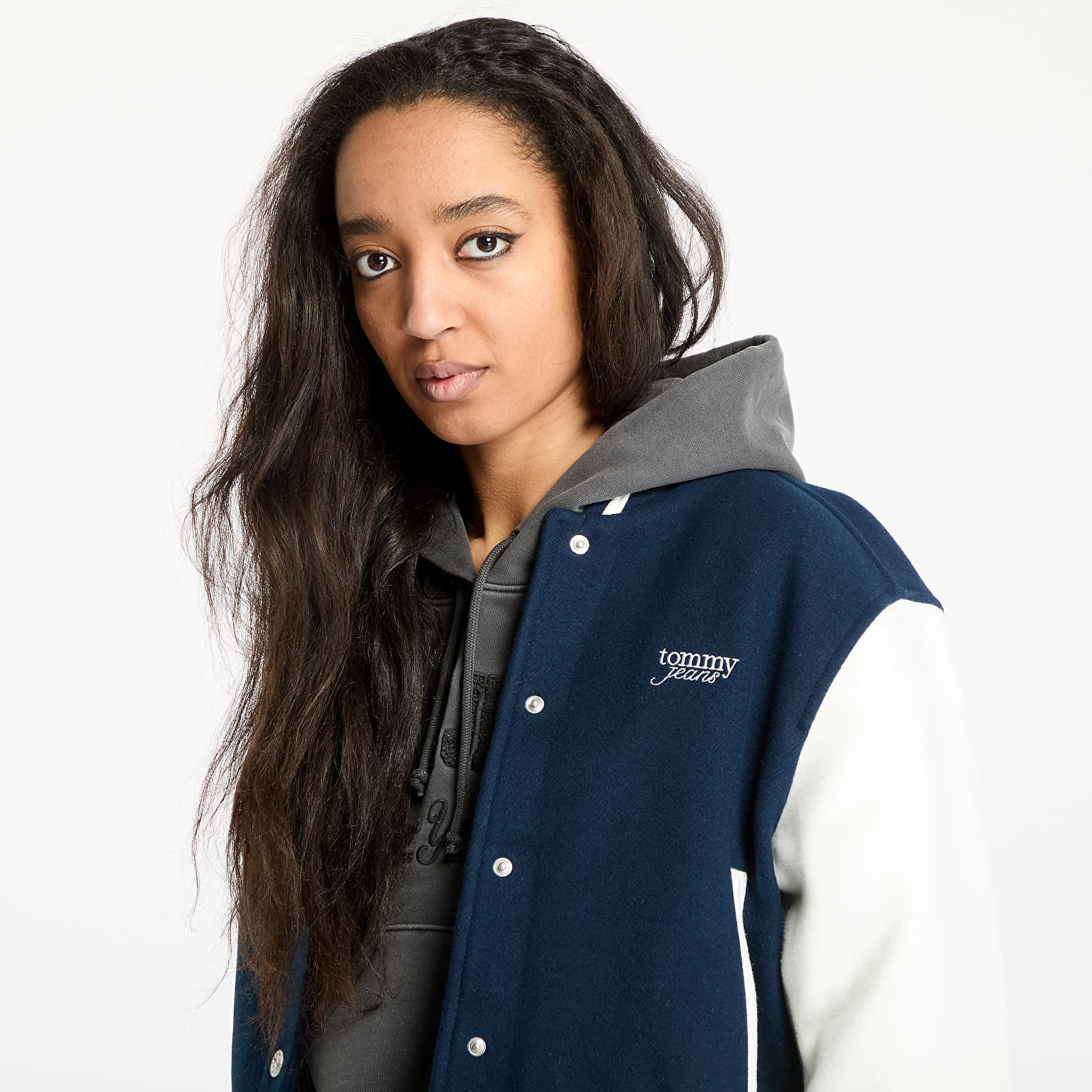Naiste pommirõivad Tommy Jeans Wool Varsity Bomber Jacket Blue