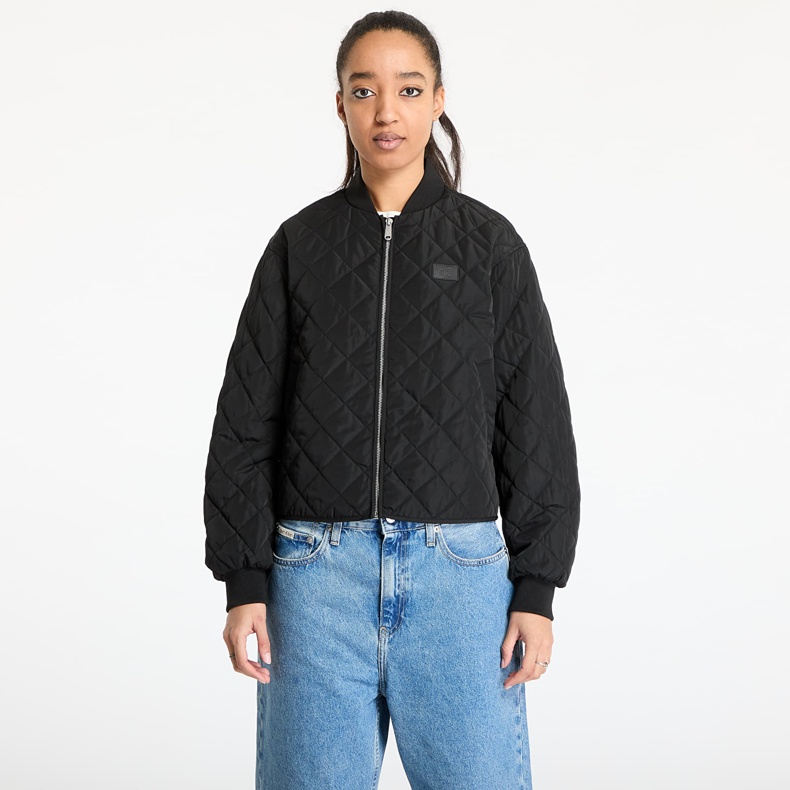 Bombers para mujer Calvin Klein Jeans Low Quilted Bomber Jacket Black