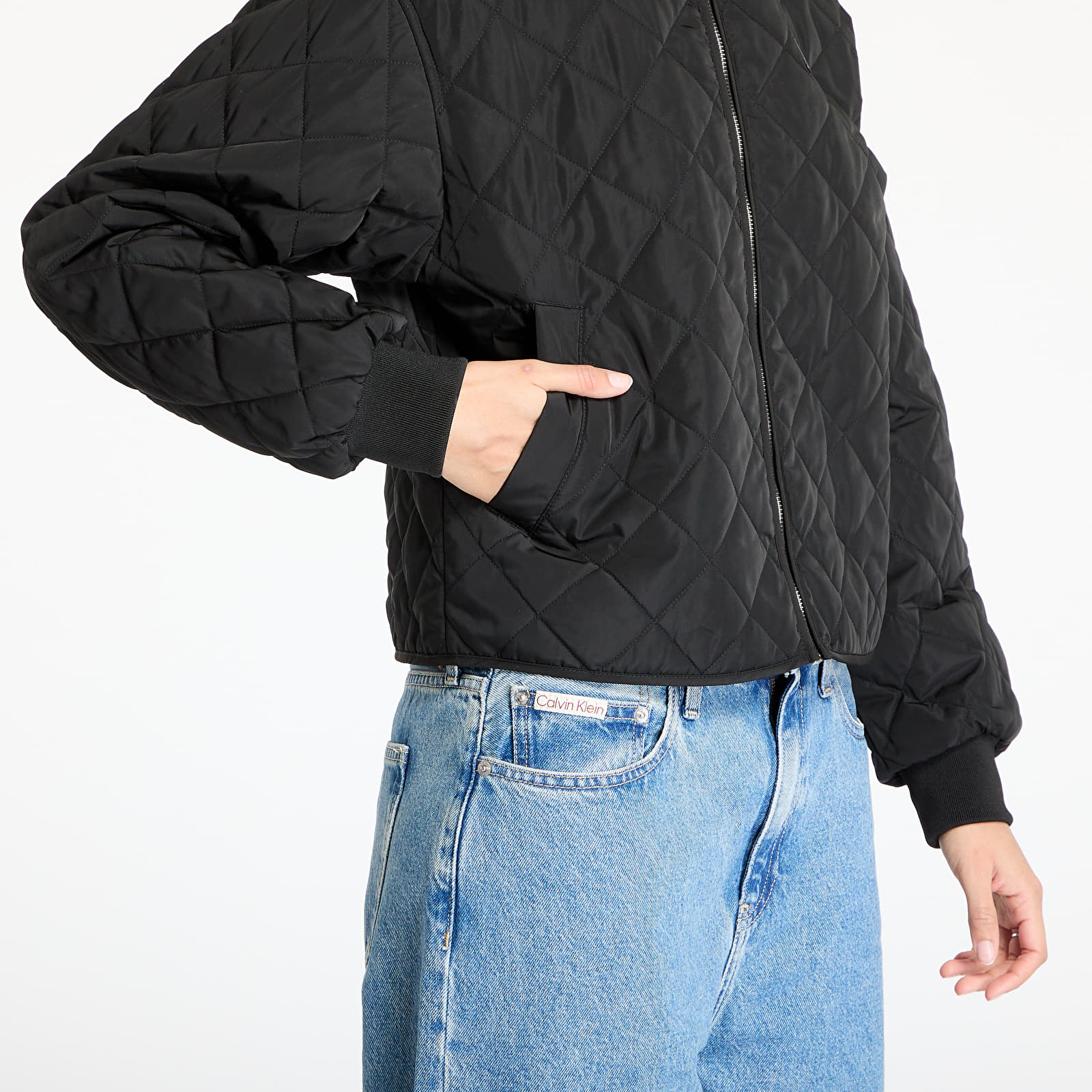 Women's bombers Calvin Klein Jeans Low Quilted Bomber Jacket Black