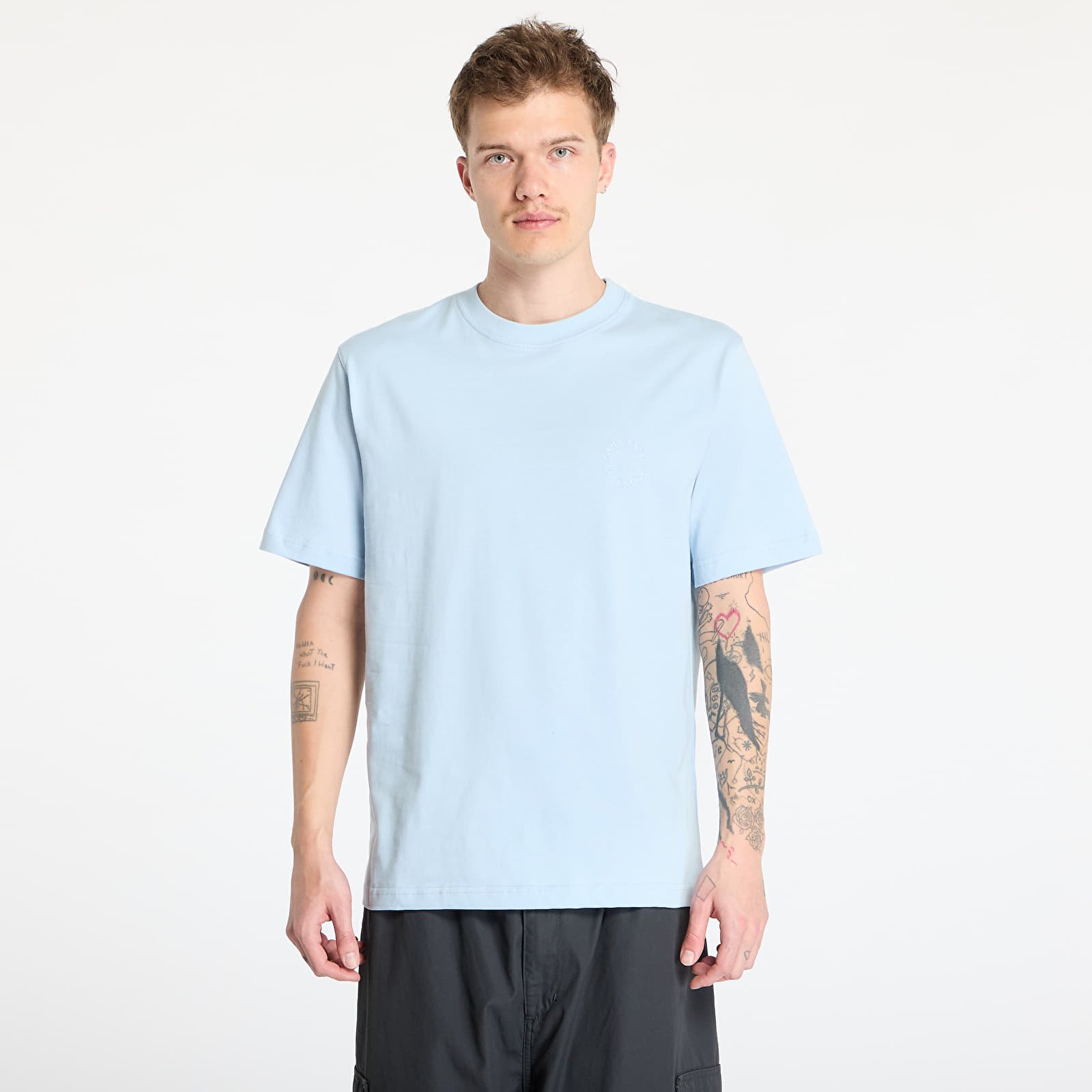 Tricouri pentru bărbați Daily Paper Orbit Emb T-Shirt Subdued Blue