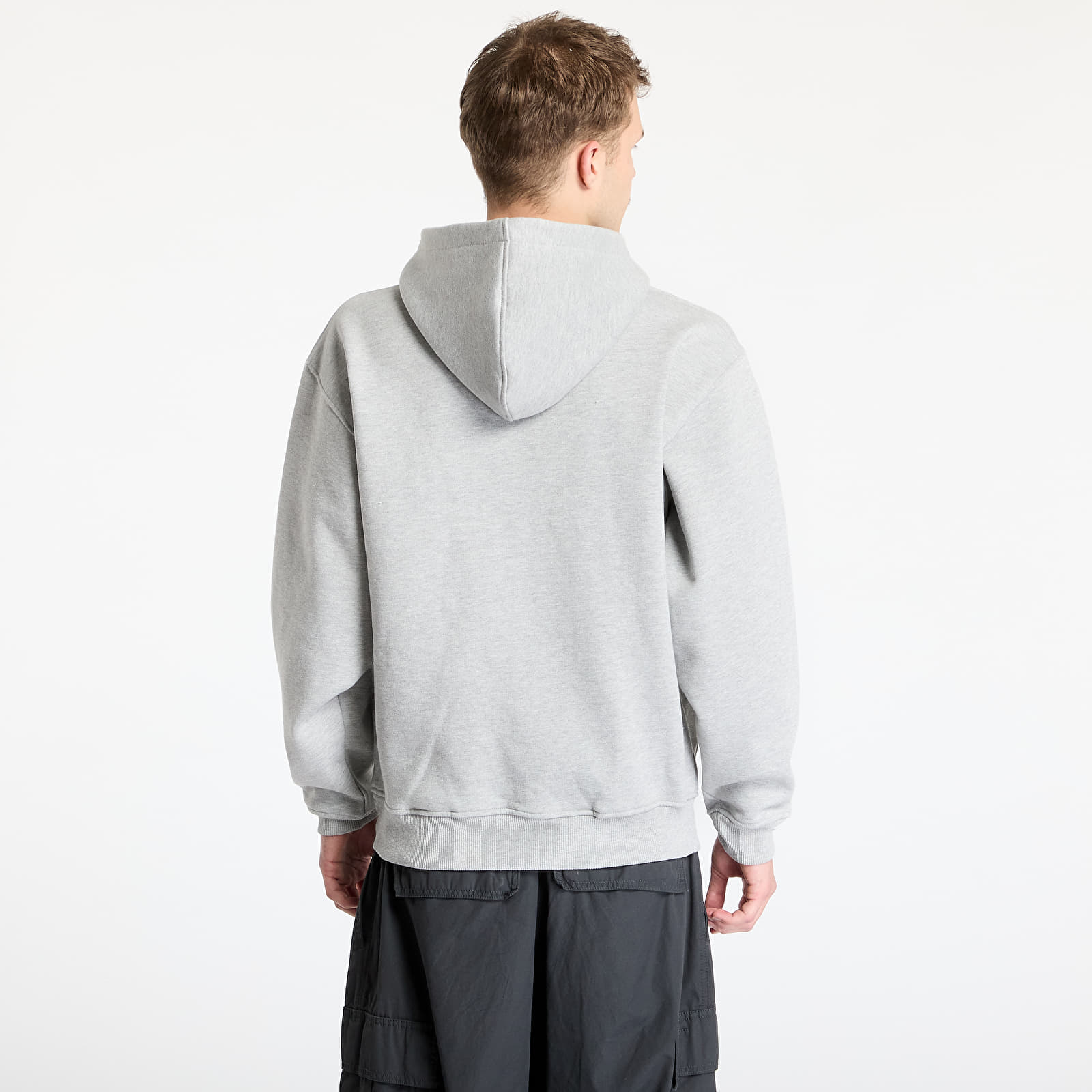 Muške majice Daily Paper Chain Stitch Oversized Hoodie Grey
