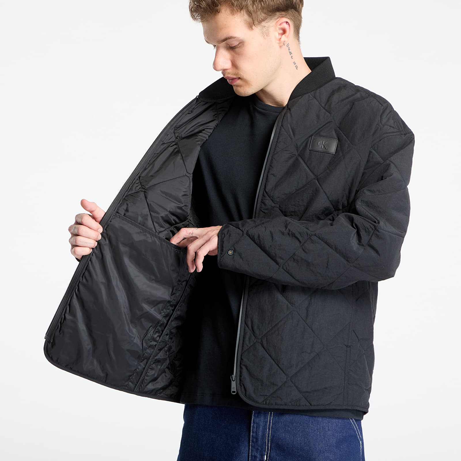 Kurtki męskie Calvin Klein Jeans Quilted Jacket Black