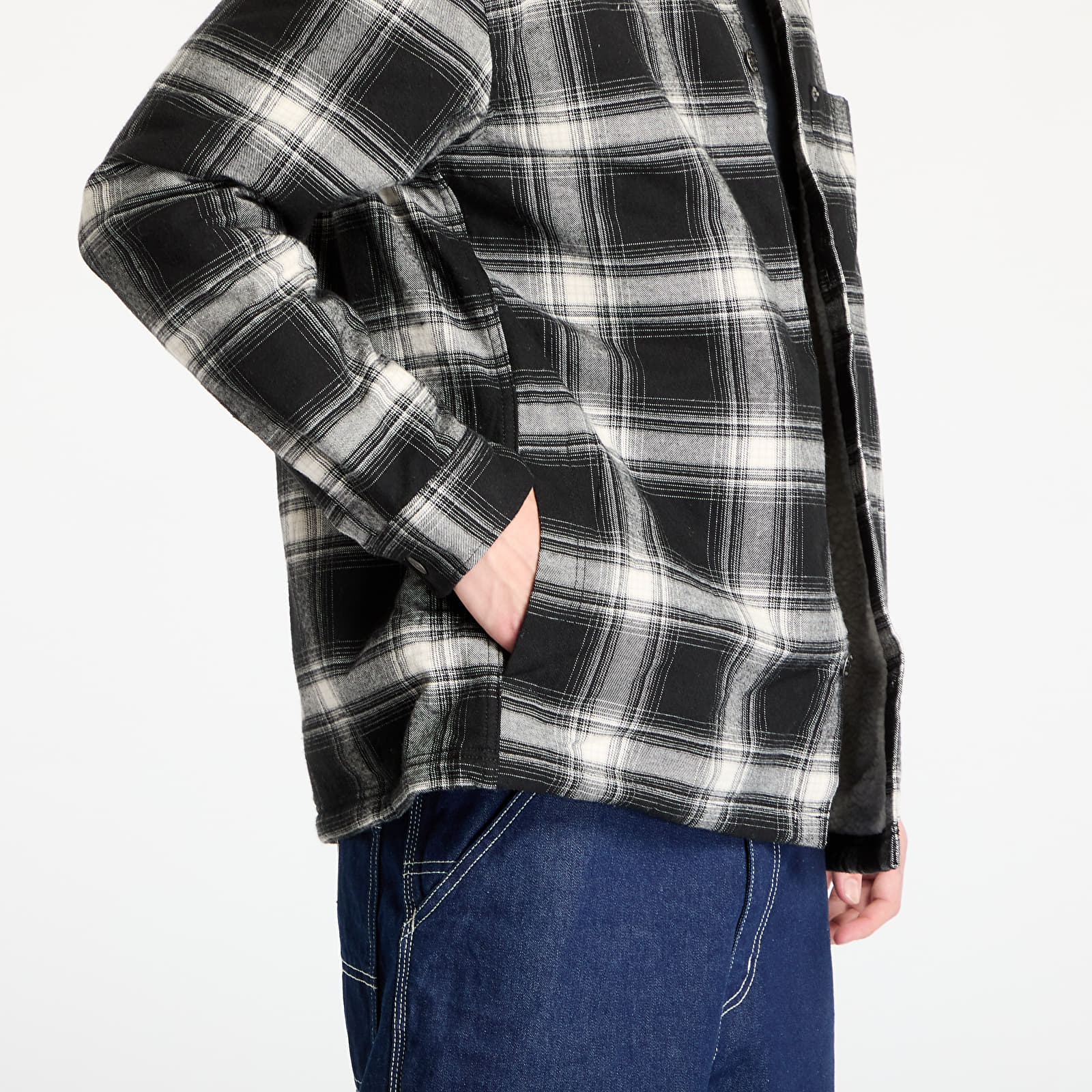 Koszule męskie Tommy Jeans Check Teddy Mix Overshirt Black