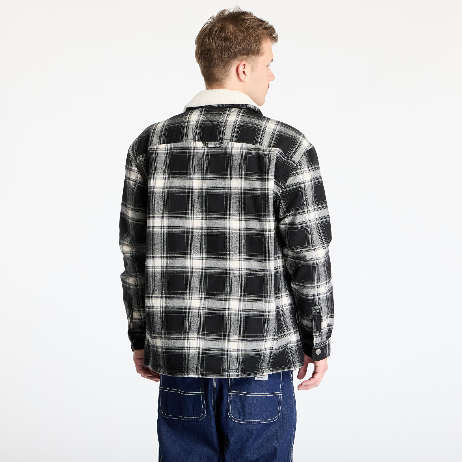 Koszule męskie Tommy Jeans Check Teddy Mix Overshirt Black