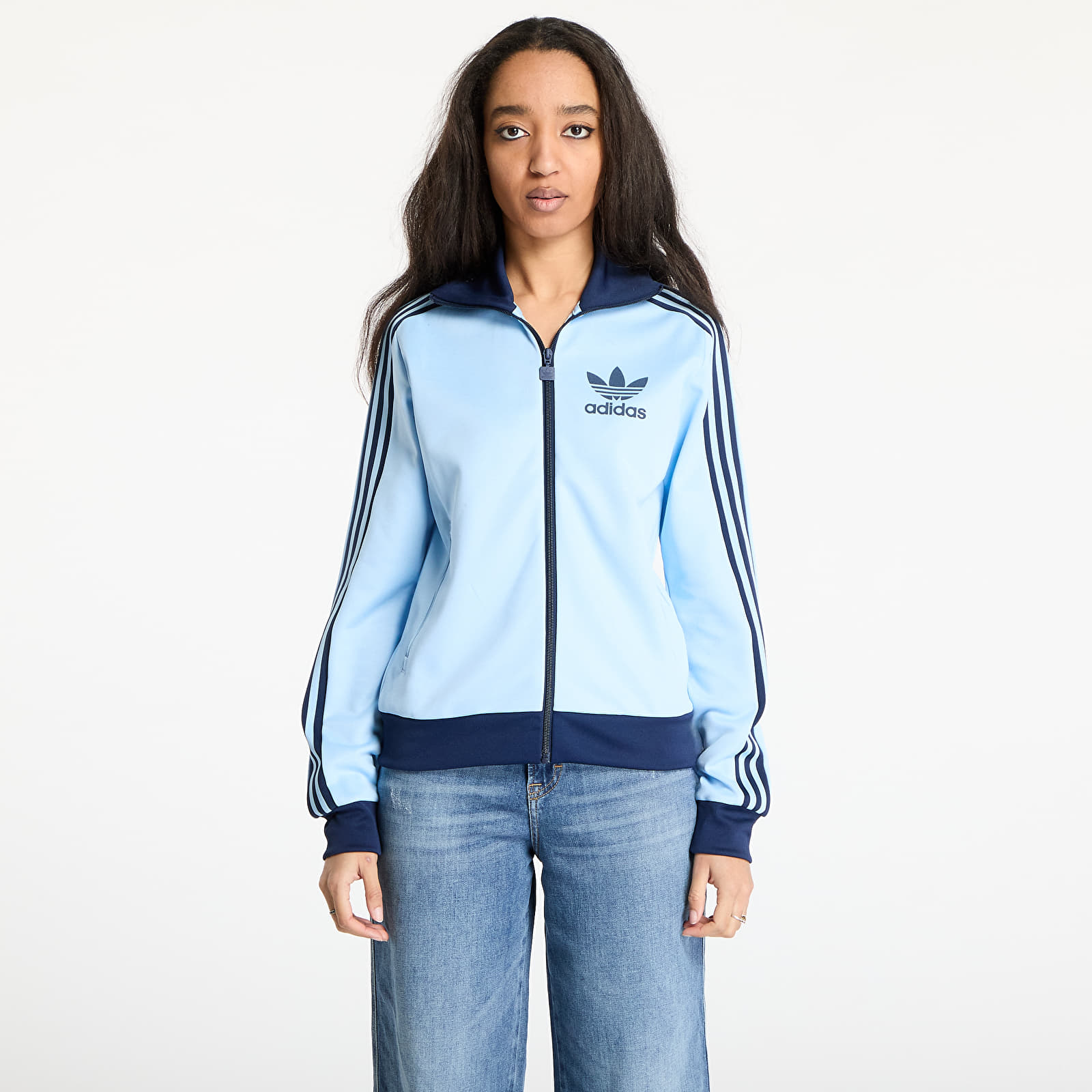 Γυναικεία φούτερ adidas Adicolor Beckenbauer Track Top Clear Sky