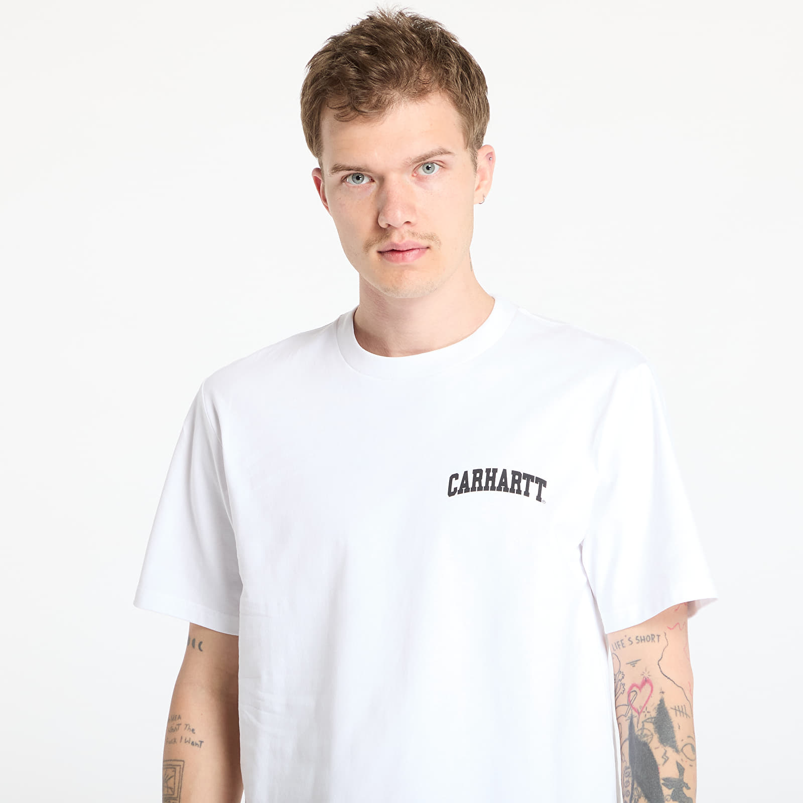 T-särgid Carhartt WIP S/S University Script T-Shirt UNISEX White/ Black