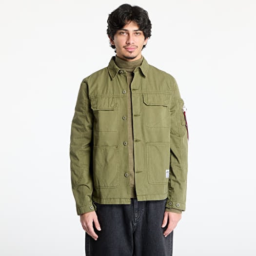 Cămașă Alpha Industries Inc. Color Block Overshirt Dark Olive