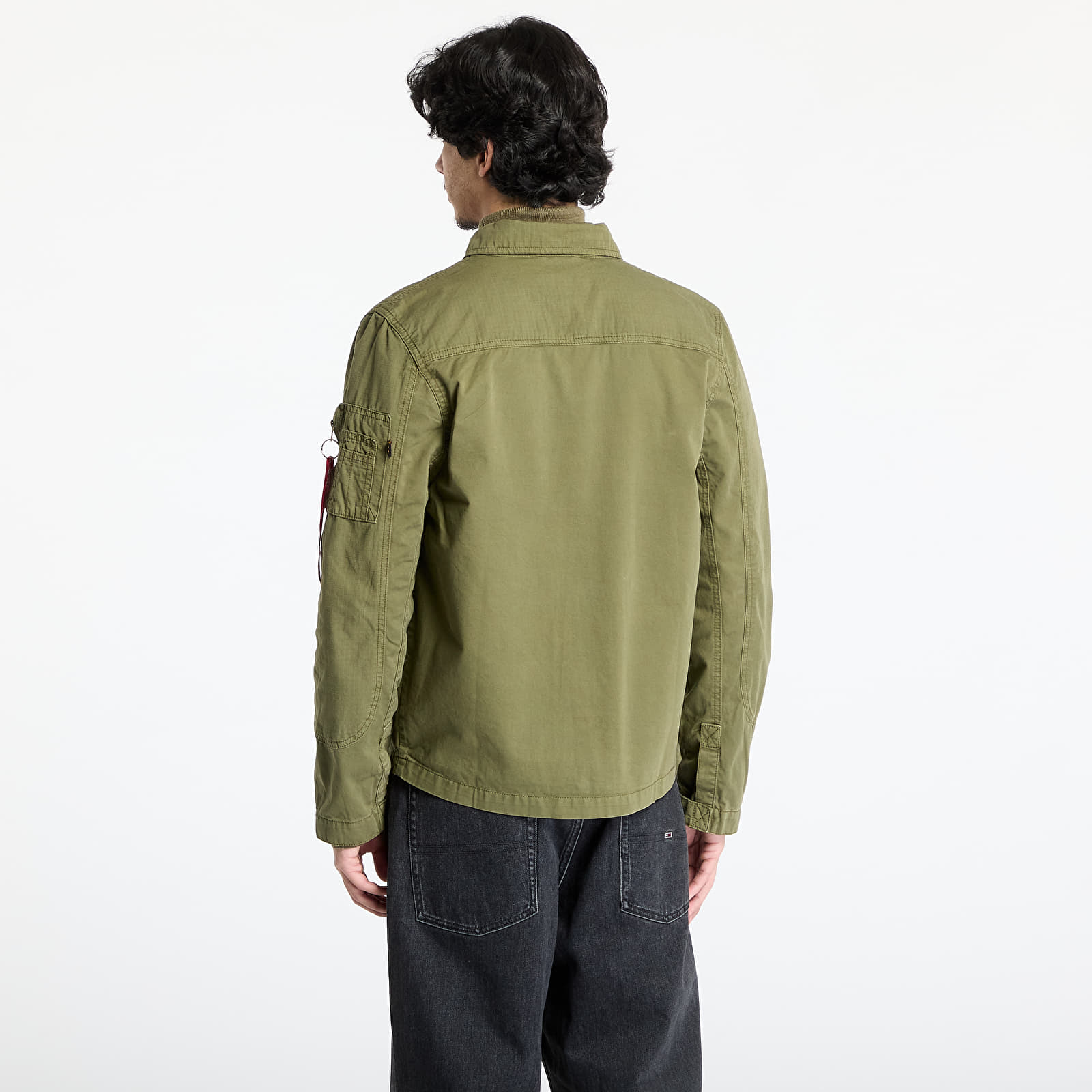Hemden Alpha Industries Inc. Color Block Overshirt Dark Olive