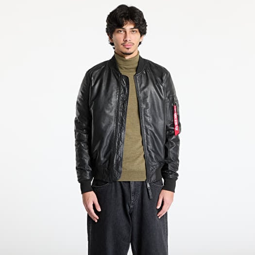 Jacke Alpha Industries Inc. MA-1 Leather Black