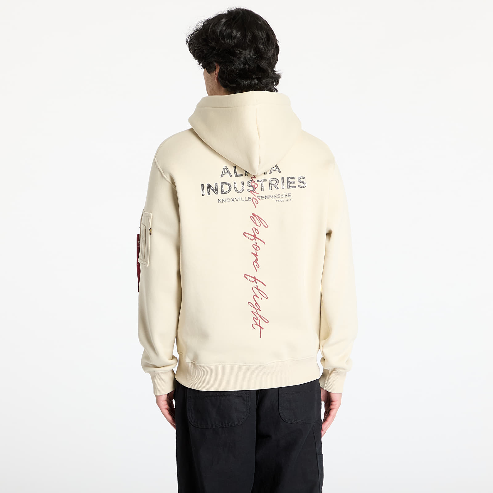 Φούτερ Alpha Industries Inc. Signature BP Hoodie Vintage White