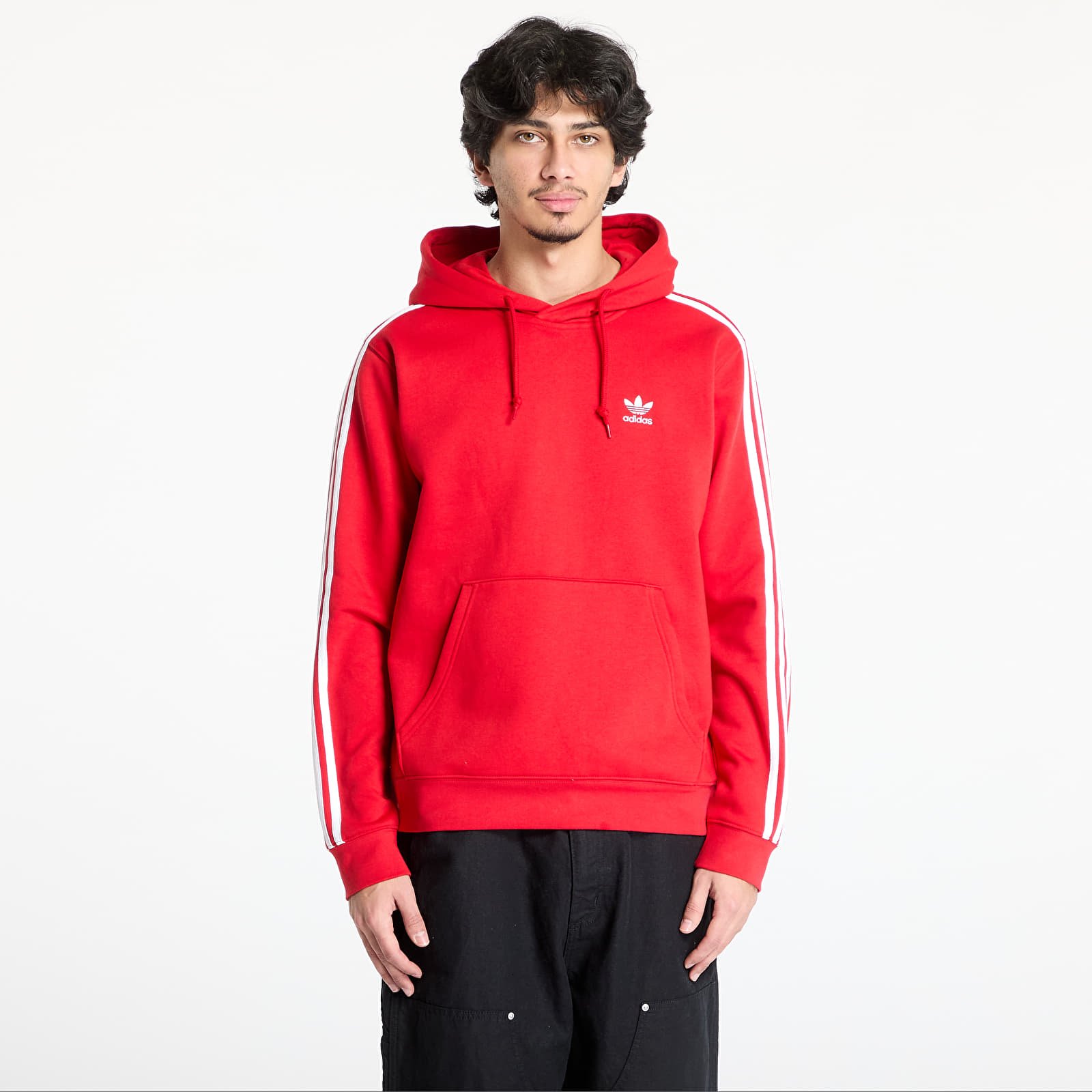 Mikine adidas Adicolor Classics 3-Stripes Hoody Better Scarlet