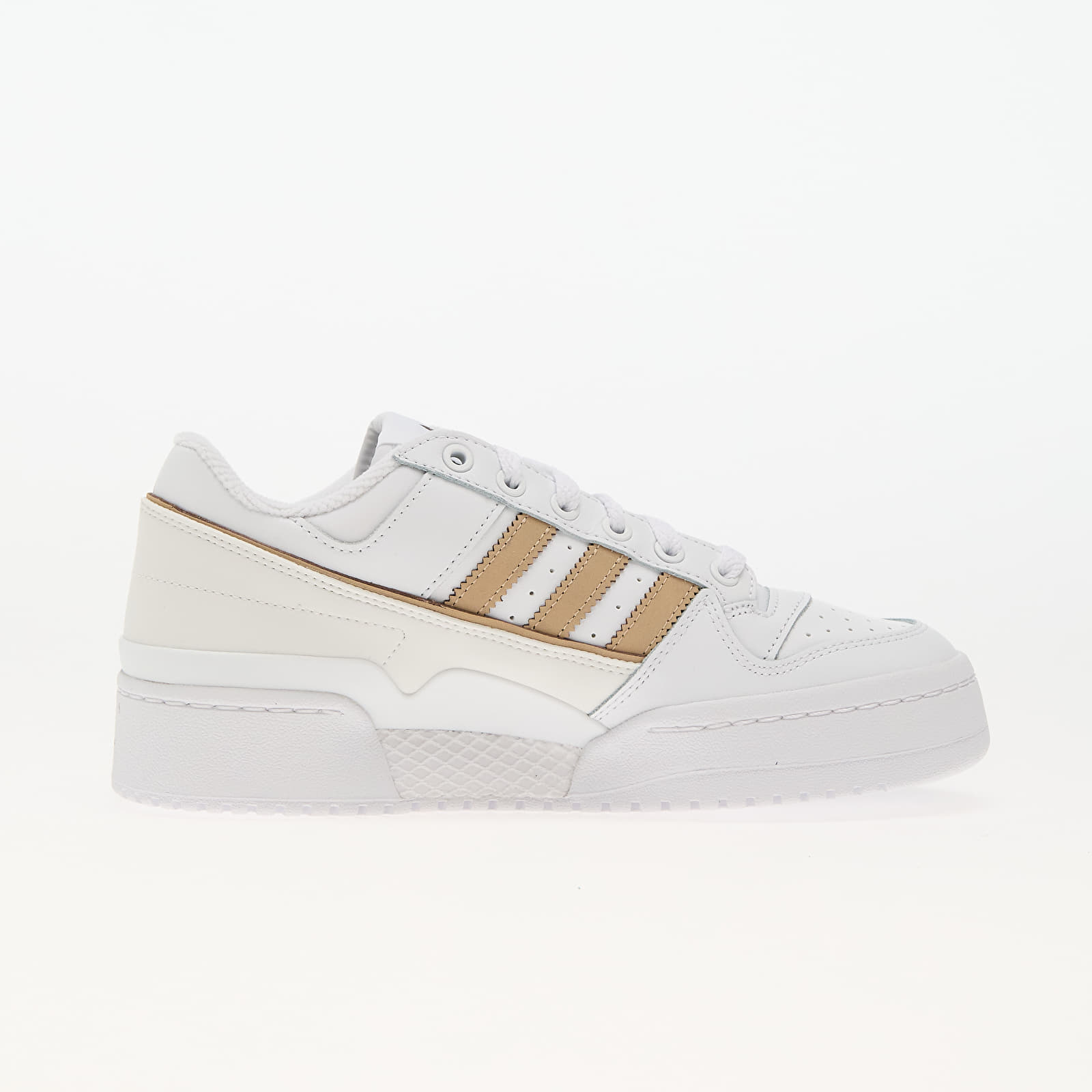 Women's sneakers and shoes adidas Forum Bold Stripes Ftw White/ Magnet Beige/ Dark Brown