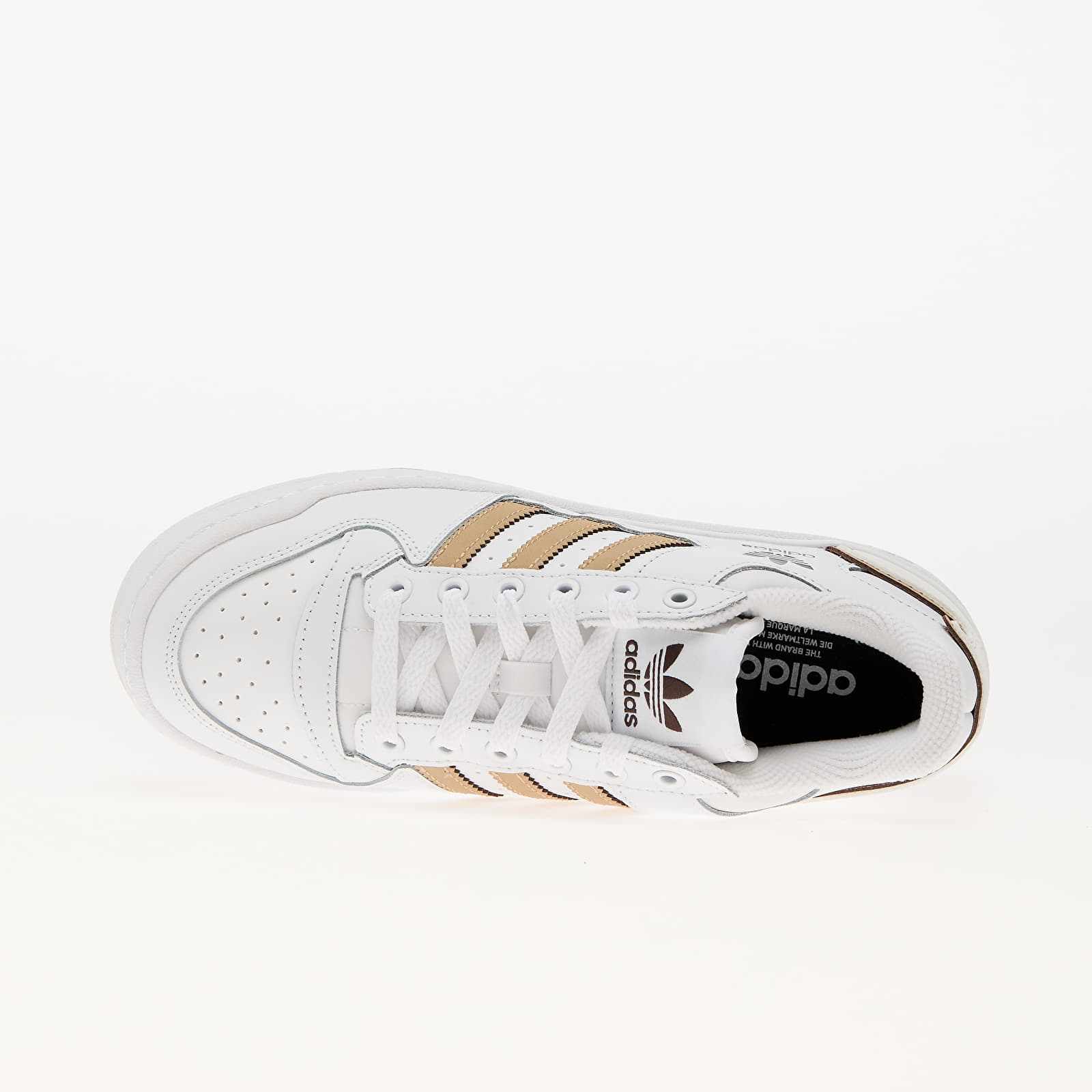 Women's sneakers and shoes adidas Forum Bold Stripes Ftw White/ Magnet Beige/ Dark Brown