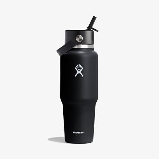 Hydroflask 1000 ml Wide Flex Straw Travel Bottle Black