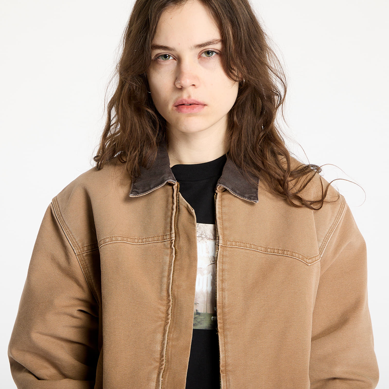 Moške jakne Carhartt WIP OG Santa Fe Jacket UNISEX Hamilton Brown/ Tobacco Stone Canvas