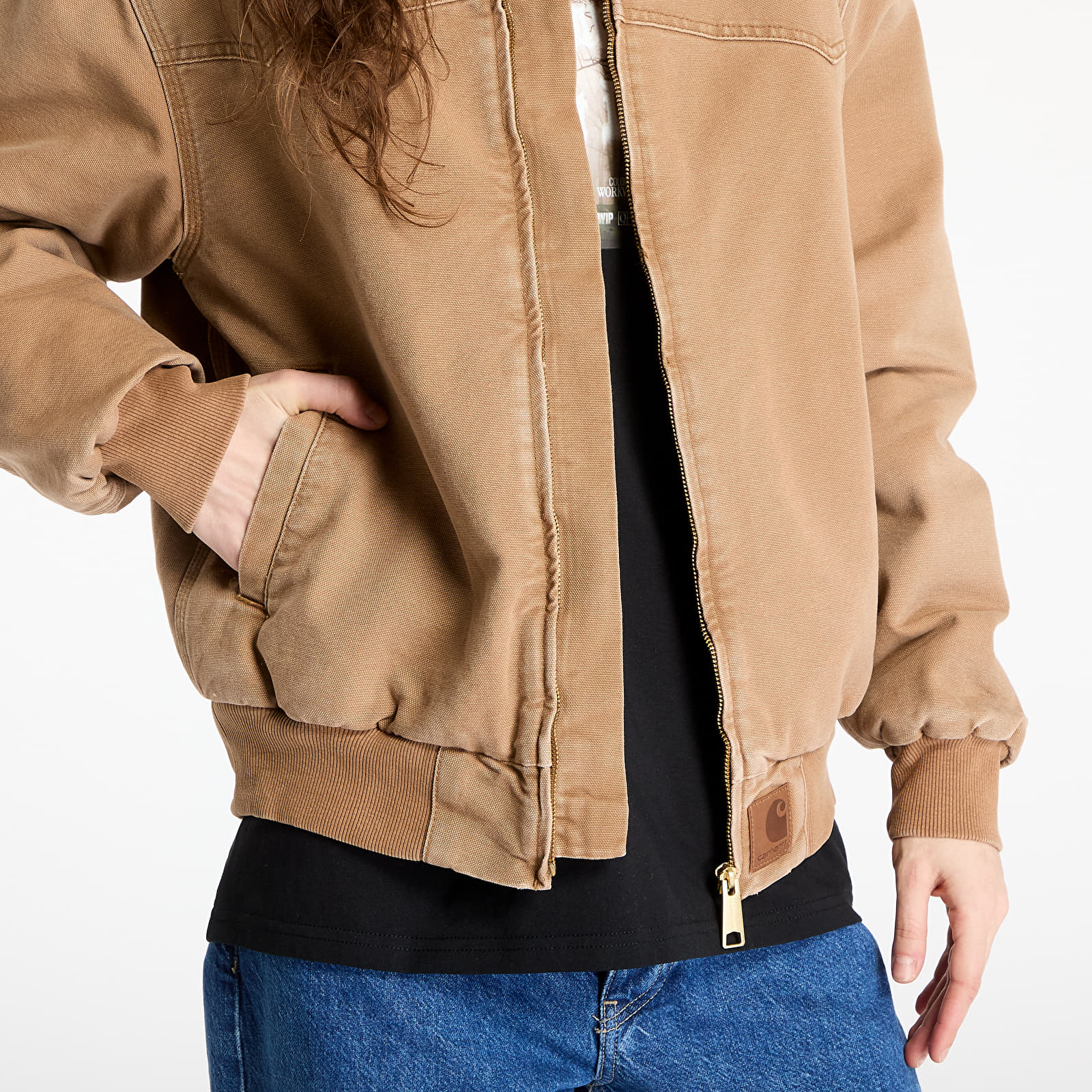 Moške jakne Carhartt WIP OG Santa Fe Jacket UNISEX Hamilton Brown/ Tobacco Stone Canvas