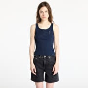 Tommy Jeans Slim Button Tank Blue