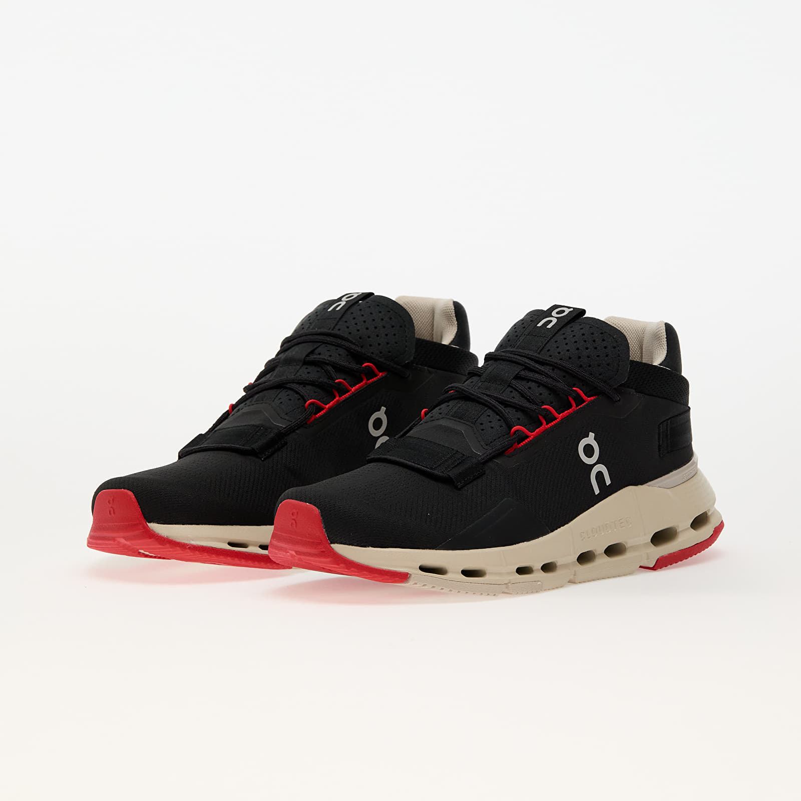 Men's sneakers and shoes On M Cloudnova 2 Black/ Red