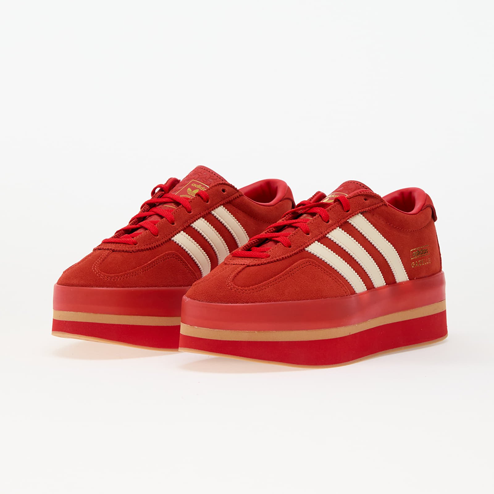 Жіноче взуття adidas Gazelle Stack W Red/ Cream White/ Gold Met.