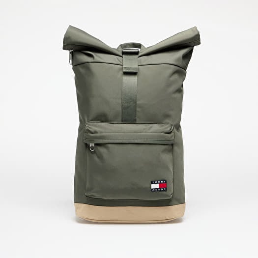 Batoh Tommy Jeans Essential Daily Rolltop Backpack Green