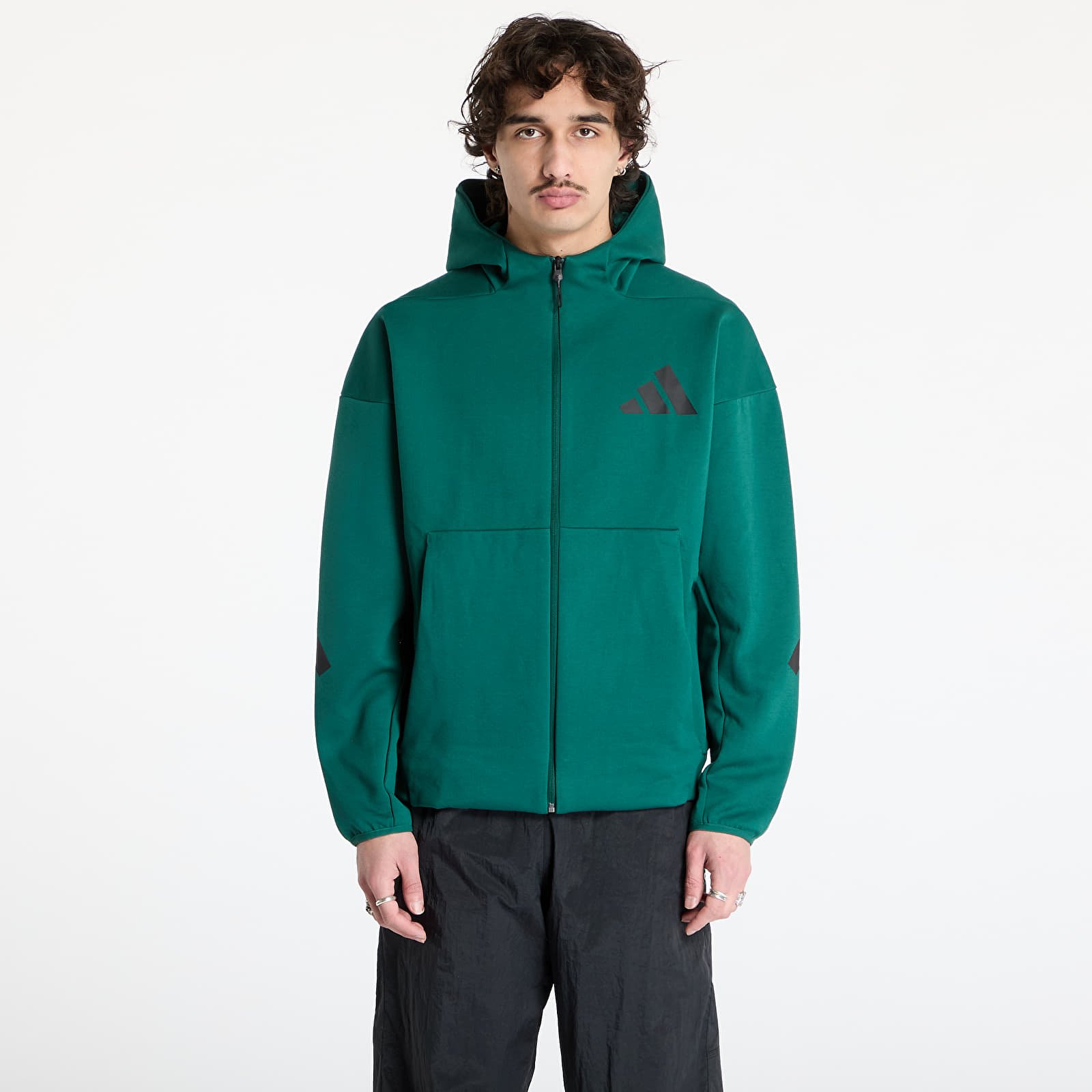 Bluzy męskie adidas Z.N.E. Full-Zip Hooded Track Jacket Collegiate Green