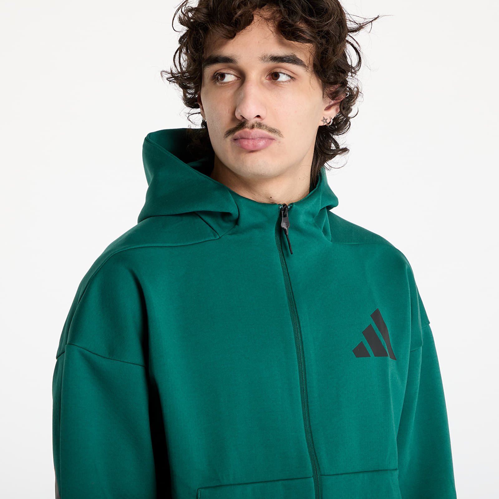 Bluzy męskie adidas Z.N.E. Full-Zip Hooded Track Jacket Collegiate Green