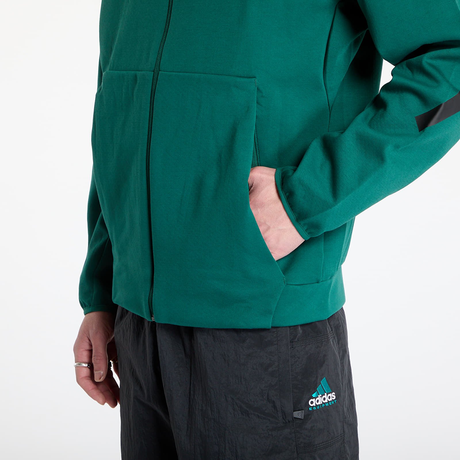 Bluzy męskie adidas Z.N.E. Full-Zip Hooded Track Jacket Collegiate Green
