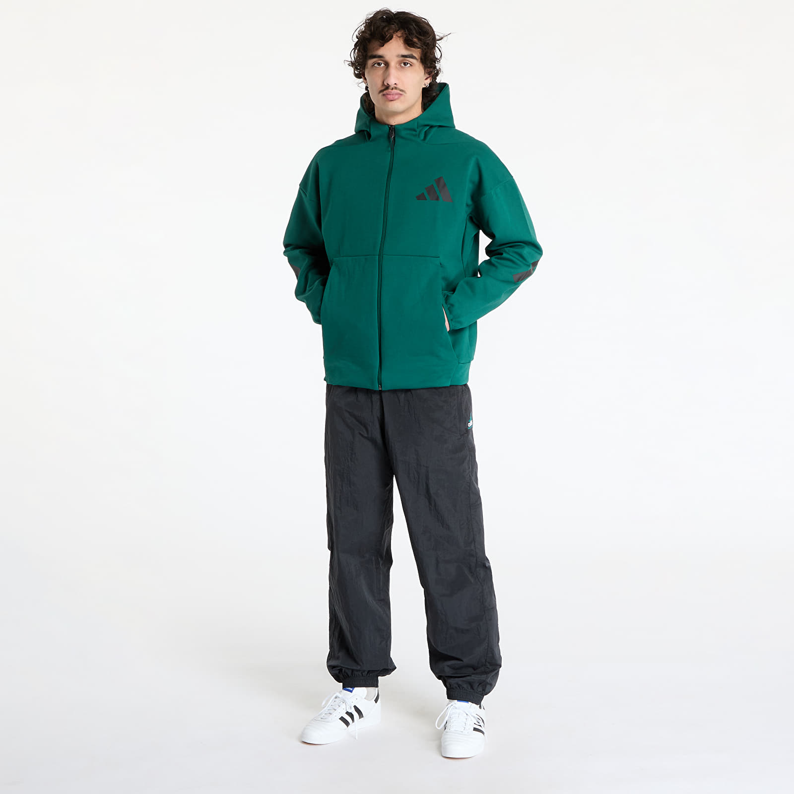 Bluzy męskie adidas Z.N.E. Full-Zip Hooded Track Jacket Collegiate Green