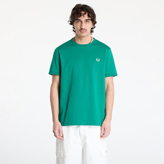 Tricou FRED PERRY Ringer T-Shirt Label Green