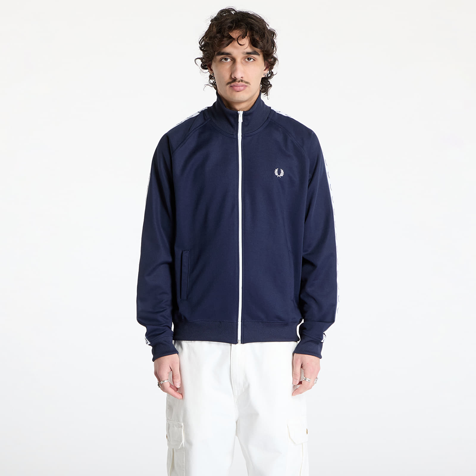 Sweatshirts FRED PERRY Taped Track Jacket Carbon Blue