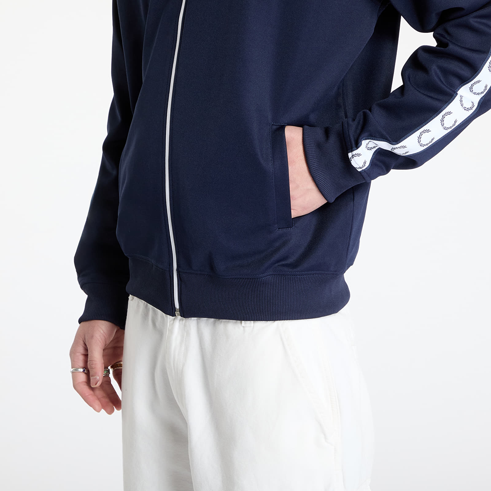 Sweatshirts FRED PERRY Taped Track Jacket Carbon Blue