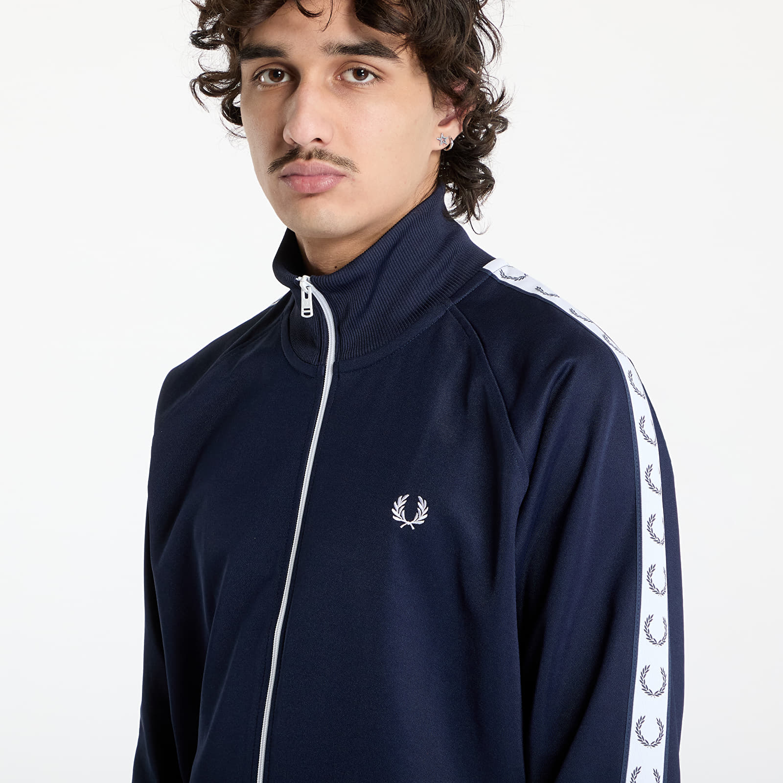 Sweatshirts FRED PERRY Taped Track Jacket Carbon Blue