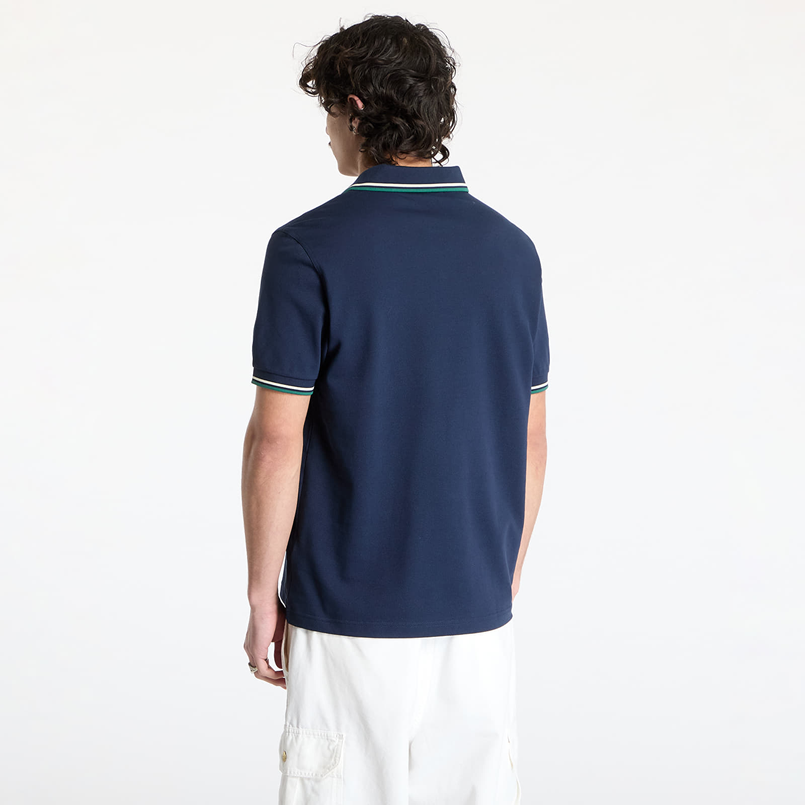 Camisetas FRED PERRY Twin Tipped Fred Perry Shirt Dark Carbon/ Light Ecru/ Label Green