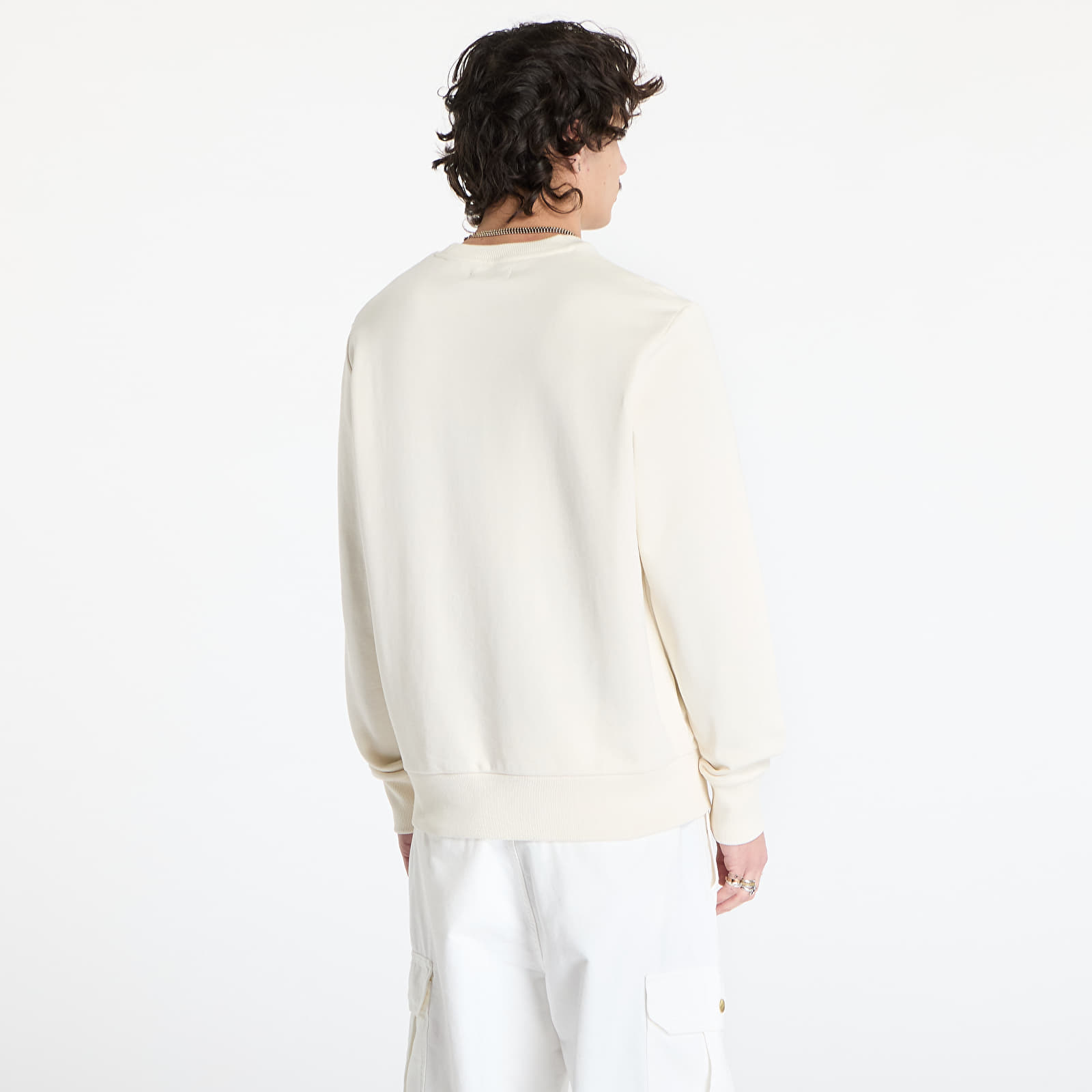 Sweatshirts pour hommes FRED PERRY Embroidered Champion Sweatshirt Ecru