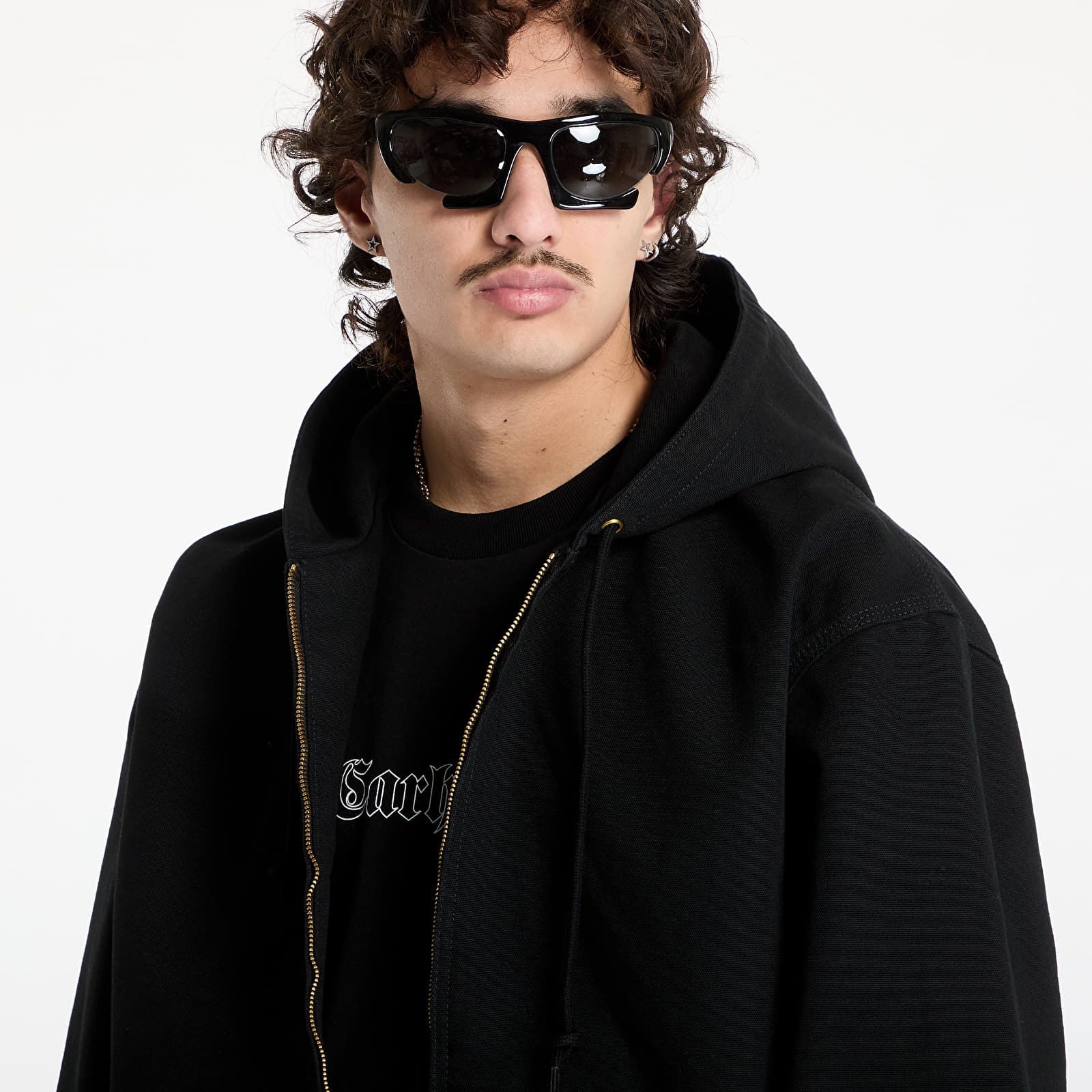 Pánské bundy Carhartt WIP OG Active Jacket UNISEX Black Rinsed