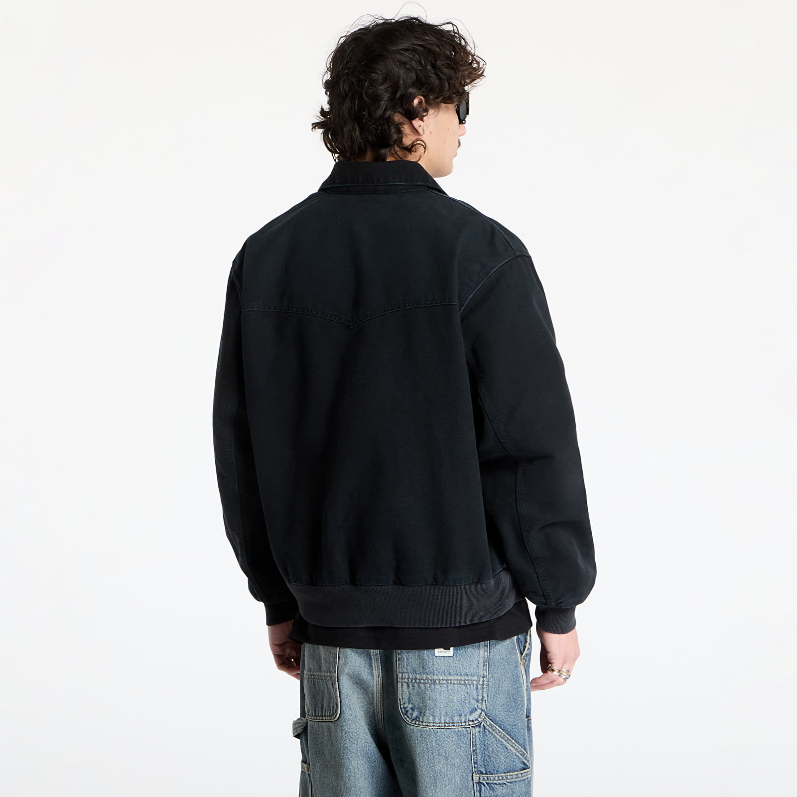 Miesten takit Carhartt WIP OG Santa Fe Jacket UNISEX Black/ Black Stone Canvas