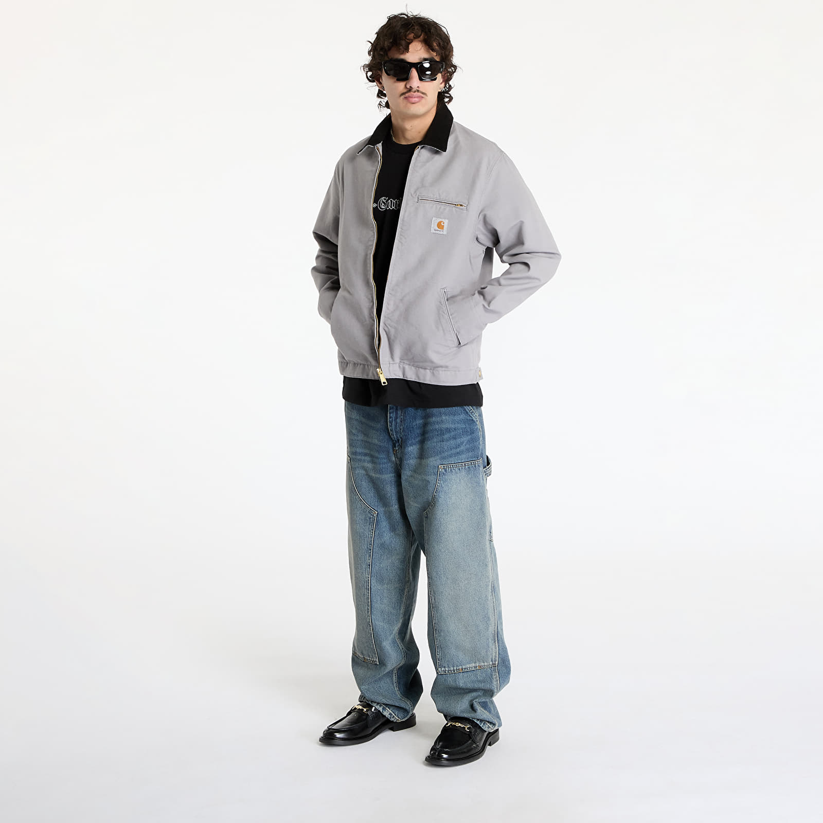 Men's jackets Carhartt WIP Detroit Jacket UNISEX Yosemite/ Black Rinsed