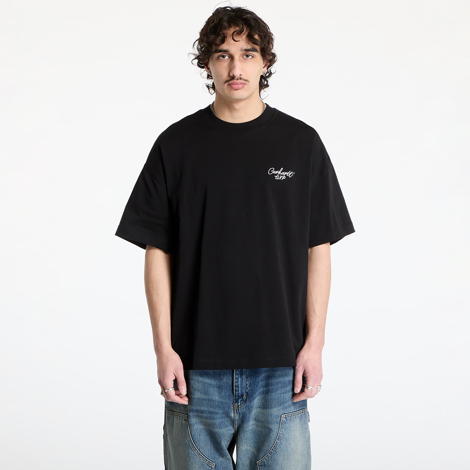 Men's T-shirts Carhartt WIP S/S Signature Script T-Shirt UNISEX Black/ Wax