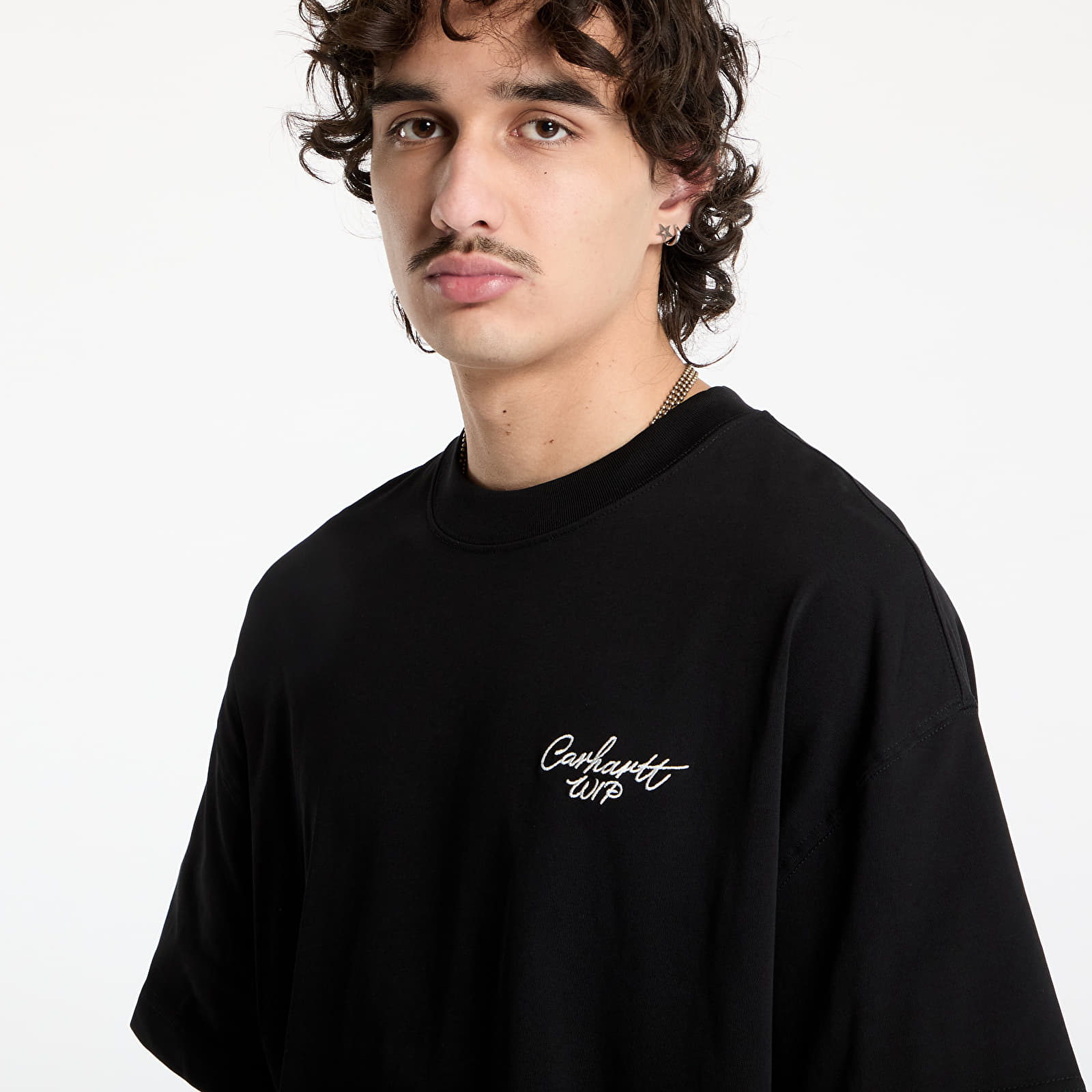 Men's T-shirts Carhartt WIP S/S Signature Script T-Shirt UNISEX Black/ Wax